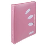 COLOURHIDE ZIPPER RING BINDER PP 2D 25MM A4 BUBBLEGUM PINK