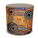 ORANGE DUST SPECTRUM EVA ROUND OTTOMAN 450 X 450 X 450MM MIST GREY
