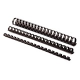 FELLOWES PLASTIC BINDING COMBS ROUND 21 LOOP 10MM A4 BLACK PACK 100