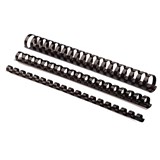 FELLOWES PLASTIC BINDING COMBS ROUND 21 LOOP 19MM A4 BLACK PACK 100