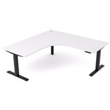 OLG AGILE ELECTRIC TRIPLE 3 COLUMN WORKSTATION RH 1800 X 1800 X 750MM BLACK FRAME WHITE TOP