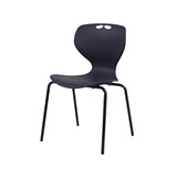 SYLEX ROSWELL 4 LEG STOOL 750MM CHARCOAL SEAT BLACK FRAME