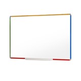 VISTA MAGNETIC WHITEBOARD 900 X 900MM MULTI COLOUR FRAME