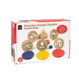 EDUCATIONAL COLOURS WOODEN DOUGH STAMPS GARDEN BUGS BOX 6