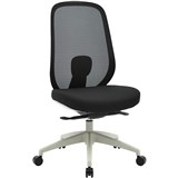 BURO FORCE ERGONOMIC OFFICE CHAIR LIGHT GREY FRAME BLACK SEAT