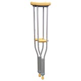 LIVINGSTONE ADJUSTABLE ALUMINIUM UNDERARM CRUTCHES MEDIUM 11401340MM PACK 2