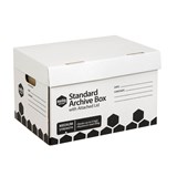 MARBIG ENVIRO ARCHIVE BOX ATTACHED LID WHITE