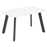 OLG FLARE TABLE 4 LEG BLACK FRAME 1200 X 750MM WHITE