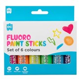 EDUCATIONAL COLOURS EC FLUORO PAINT STICKS ASSORTED PACK 6