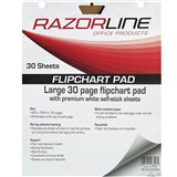 RAZORLINE FLIPCHART ADHESIVE PAD WHITE 635 X 760MM WHITE 30 SHEETS