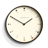 NEWGATE MR CLARKE CLOCK DARK WOOD DOT DIAL 40