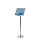 DEFLECTO SIGN HOLDER SNAP FLOOR STANDING A3 SILVER