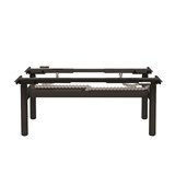 BURO SYNTRA HEIGHT ADJUSTABLE DESK BACKTOBACK FRAME ROUND LEG BLACK